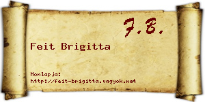 Feit Brigitta névjegykártya